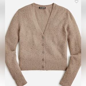 New JCREW SZ MD V-neck cardigan sweater in Supersoft yarn with crystals